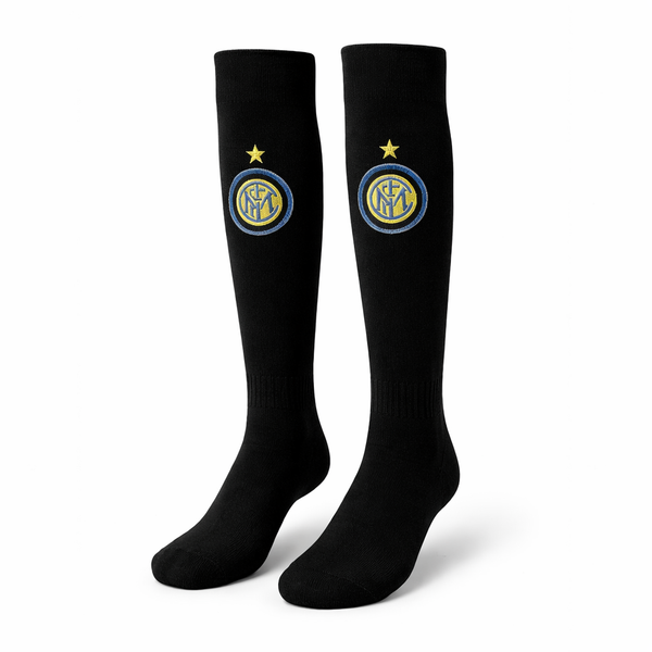 Detské futbalové ponožky, čierne, Inter
