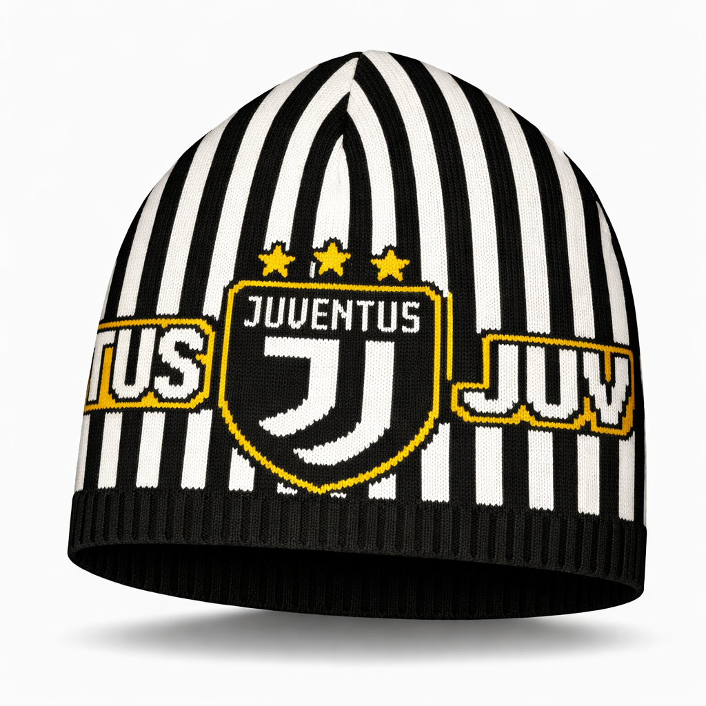 Čiapka Juventus, čierno-biela