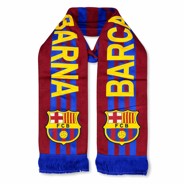 Pletená šatka Barcelona, červeno-modrá