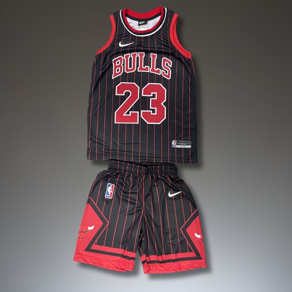 Detská basketbalová súprava, čierna Chicago Bulls, Jordan