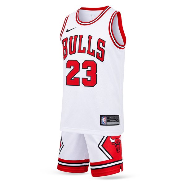 Detská basketbalová súprava, biela, Chicago Bulls, Jordan