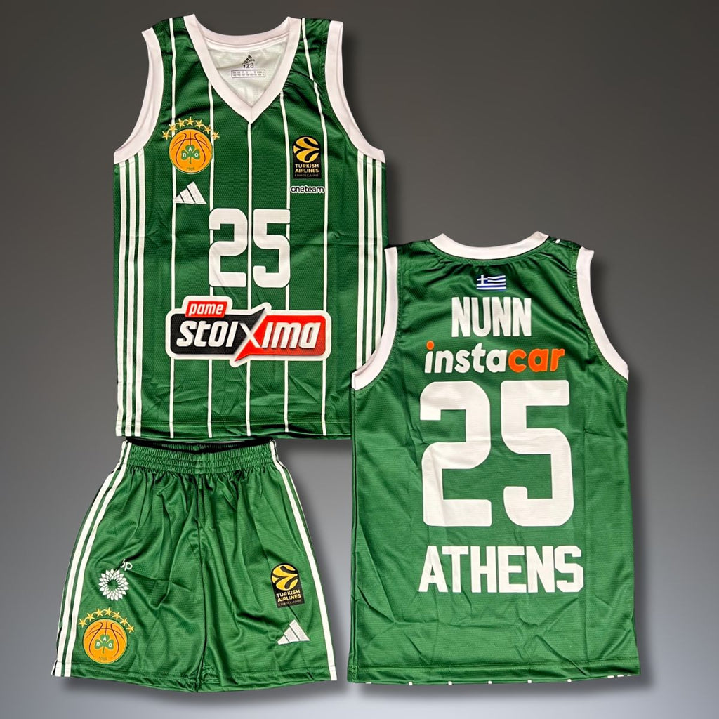 Detská basketbalová súprava, zelená. Panathinaikos, Nunn