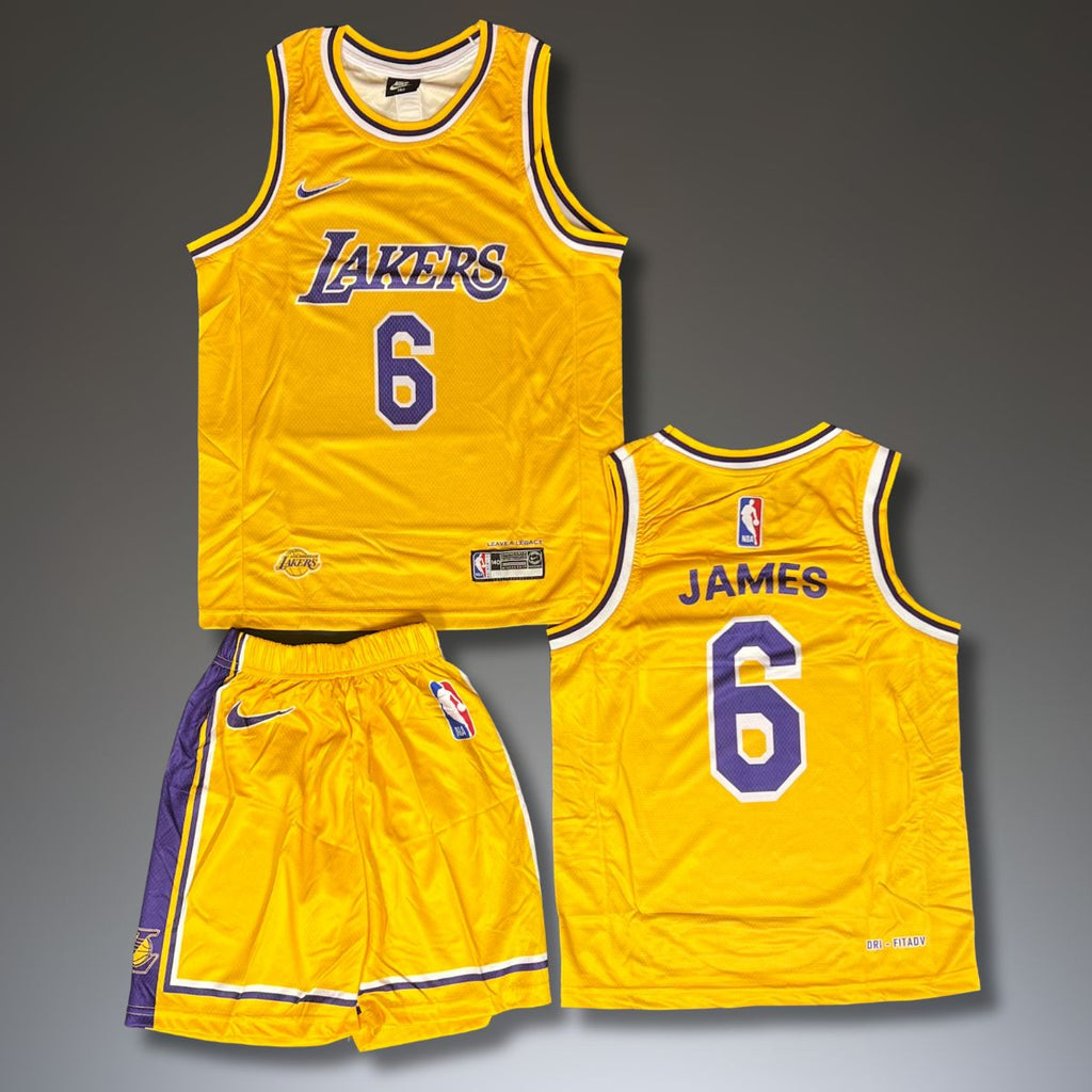 Detská basketbalová súprava, žltá. LA Lakers, James