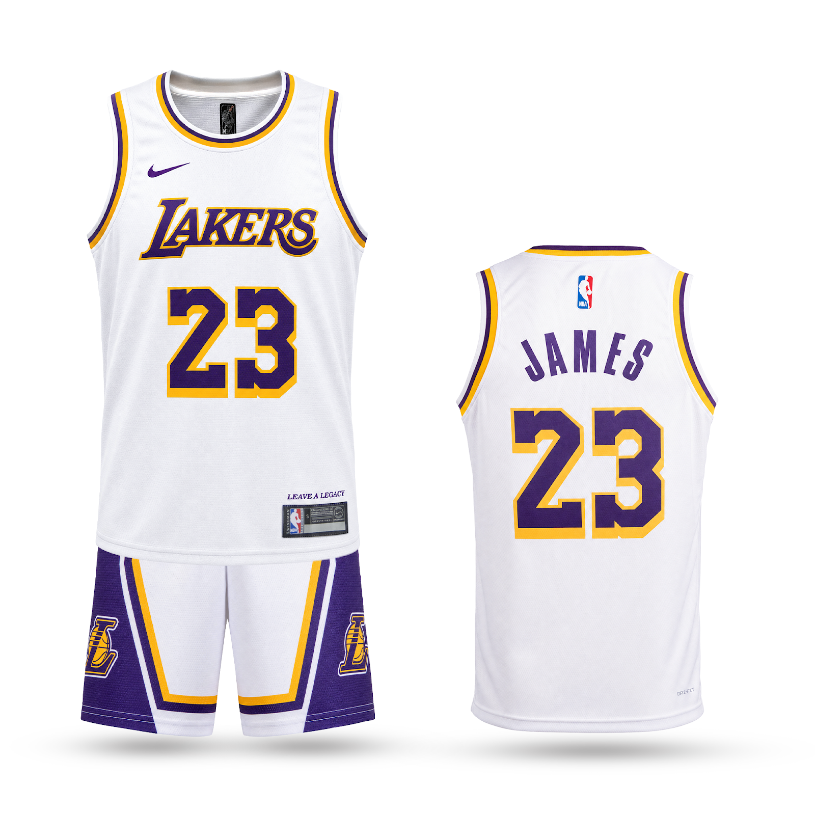 LA Lakers Detský Basketbalový Komplet, James. 26/27, Biely