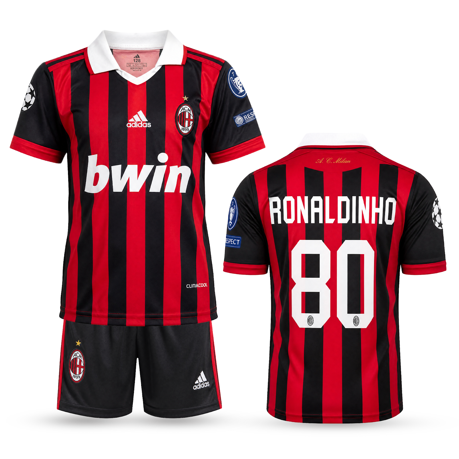 Miláno Detský Klasický Futbalový Komplet, Ronaldinho. 2009
