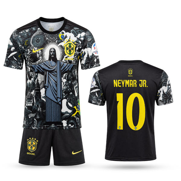Detská súprava Brazília, čierna, Neymar Jr.