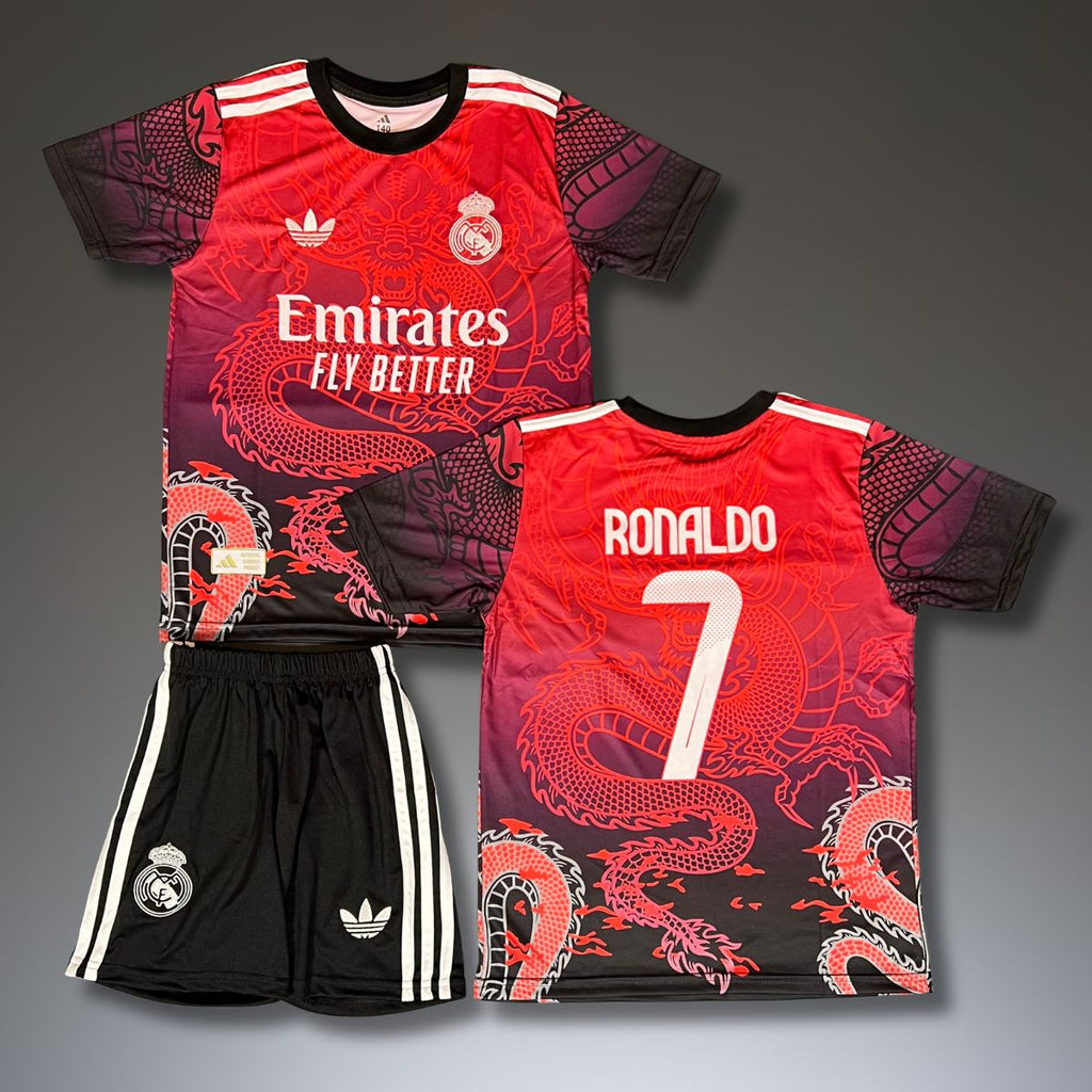 Detská súprava Real Madrid, červená, Ronaldo. Edícia Dragon 2025