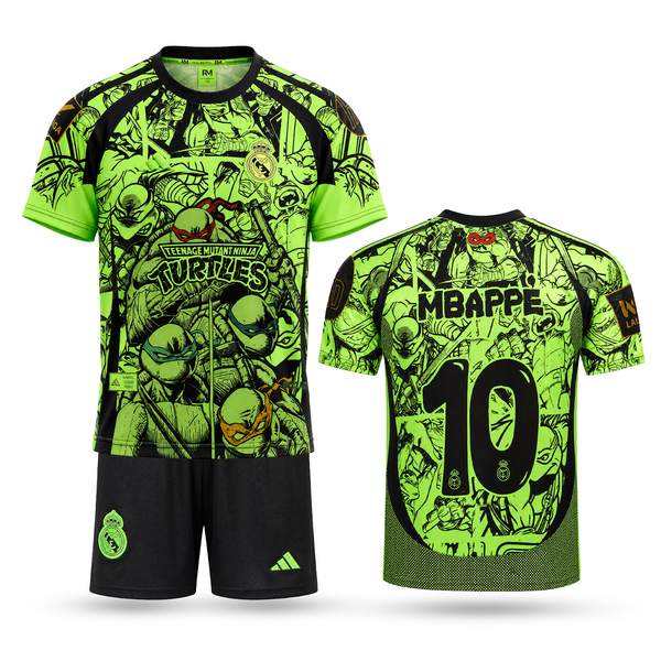 Detská fluorescenčná súprava Real Madrid, Mbappe. Neónová edícia Ninja Turtles 2025