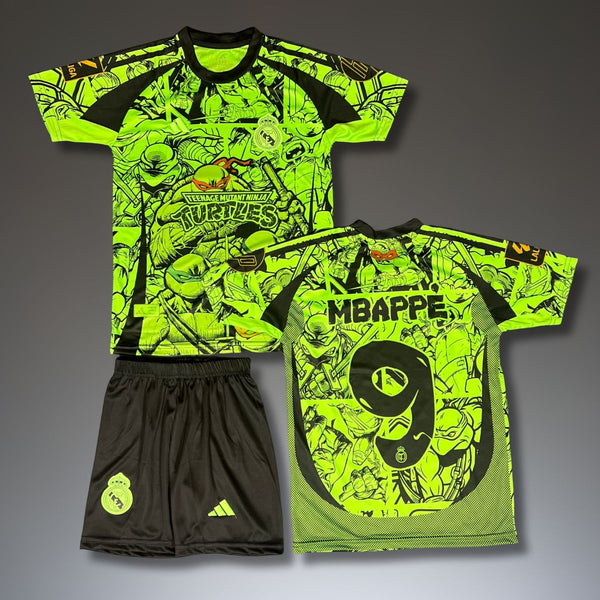 Detská fluorescenčná súprava Real Madrid, Mbappe. Neónová edícia Ninja Turtles 2025