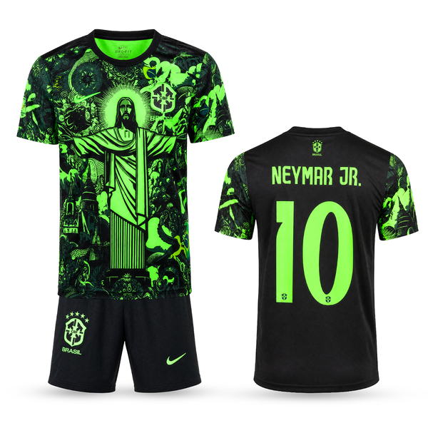 Detská fluorescenčná súprava Brazília, Neymar. Neónová zelená edícia 2025