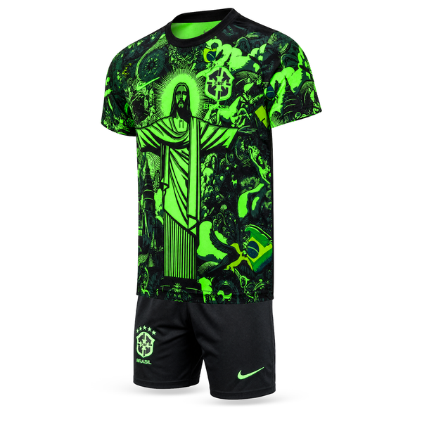 Detská fluorescenčná súprava Brazília, Neymar. Neónová zelená edícia 2025