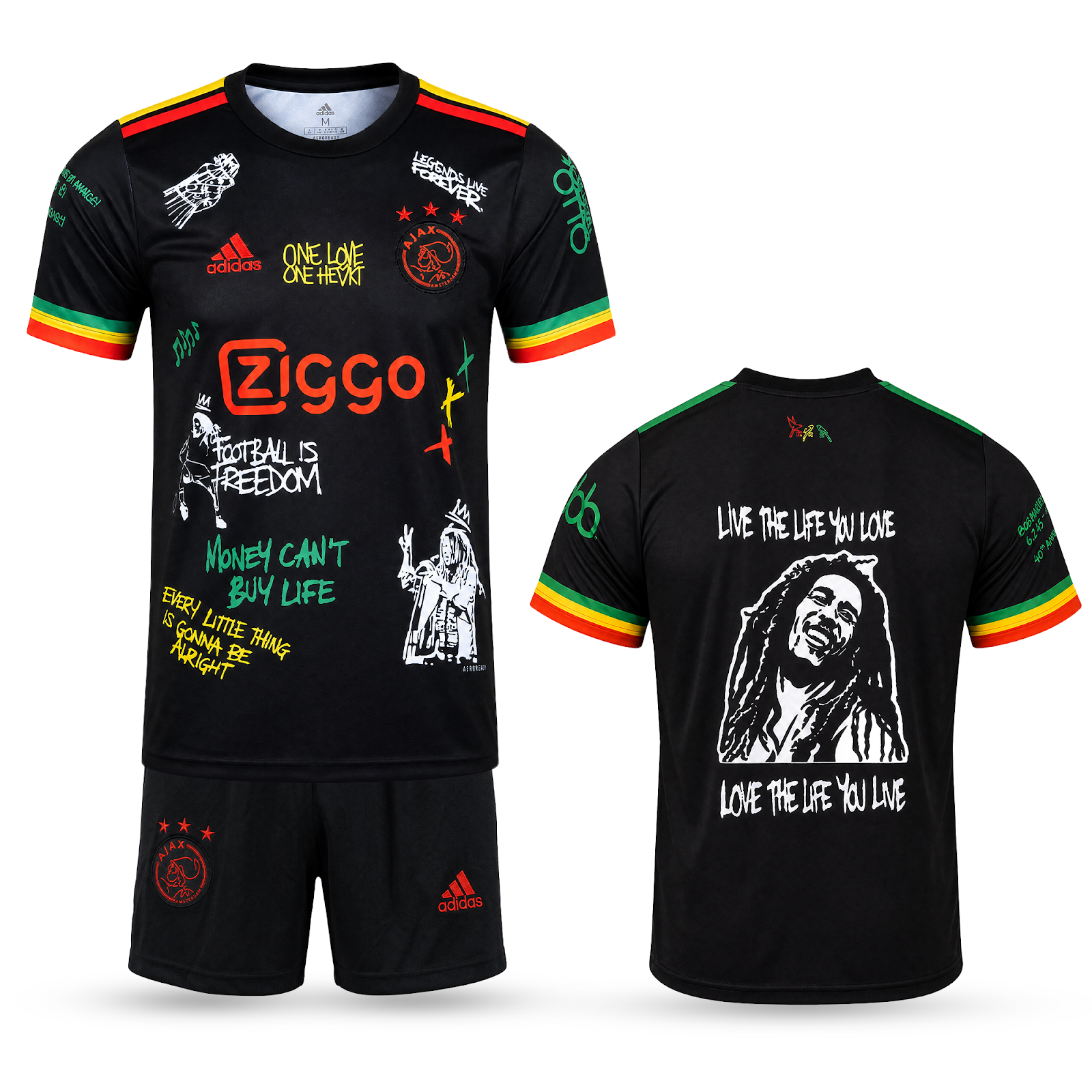 Ajax Detský Futbalový Komplet. Bob Marley Edition