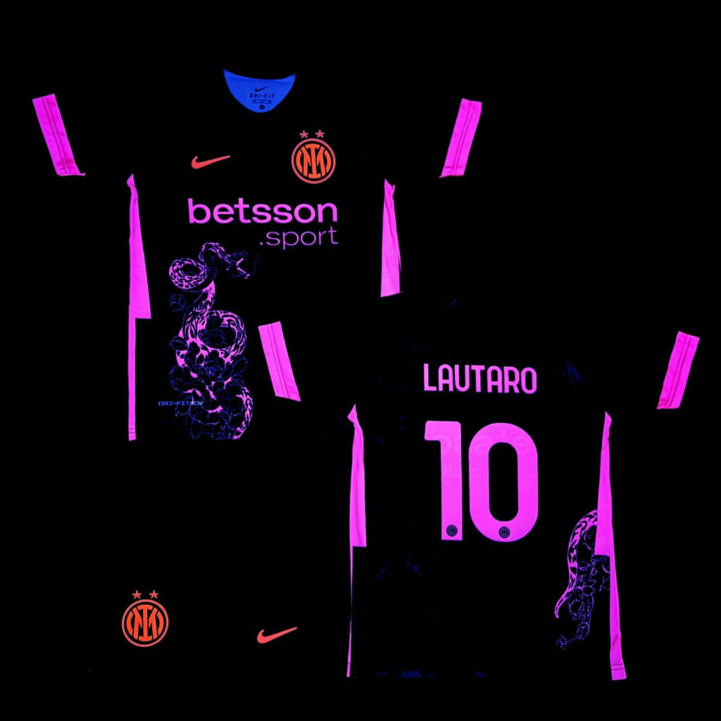 Detská fluorescenčná súprava Inter, Lautaro. Neonovo ružová hadia edícia