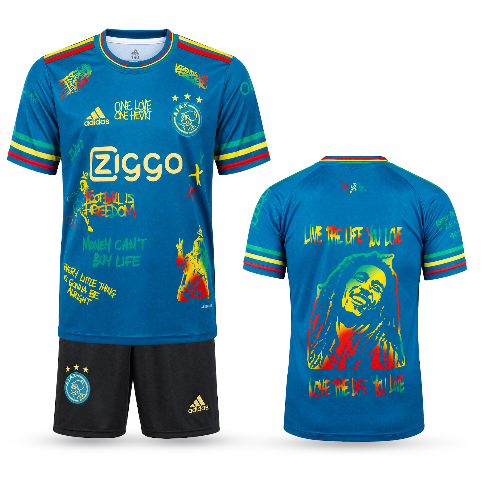 Detská súprava Ajax. Zelená edícia Bob Marley