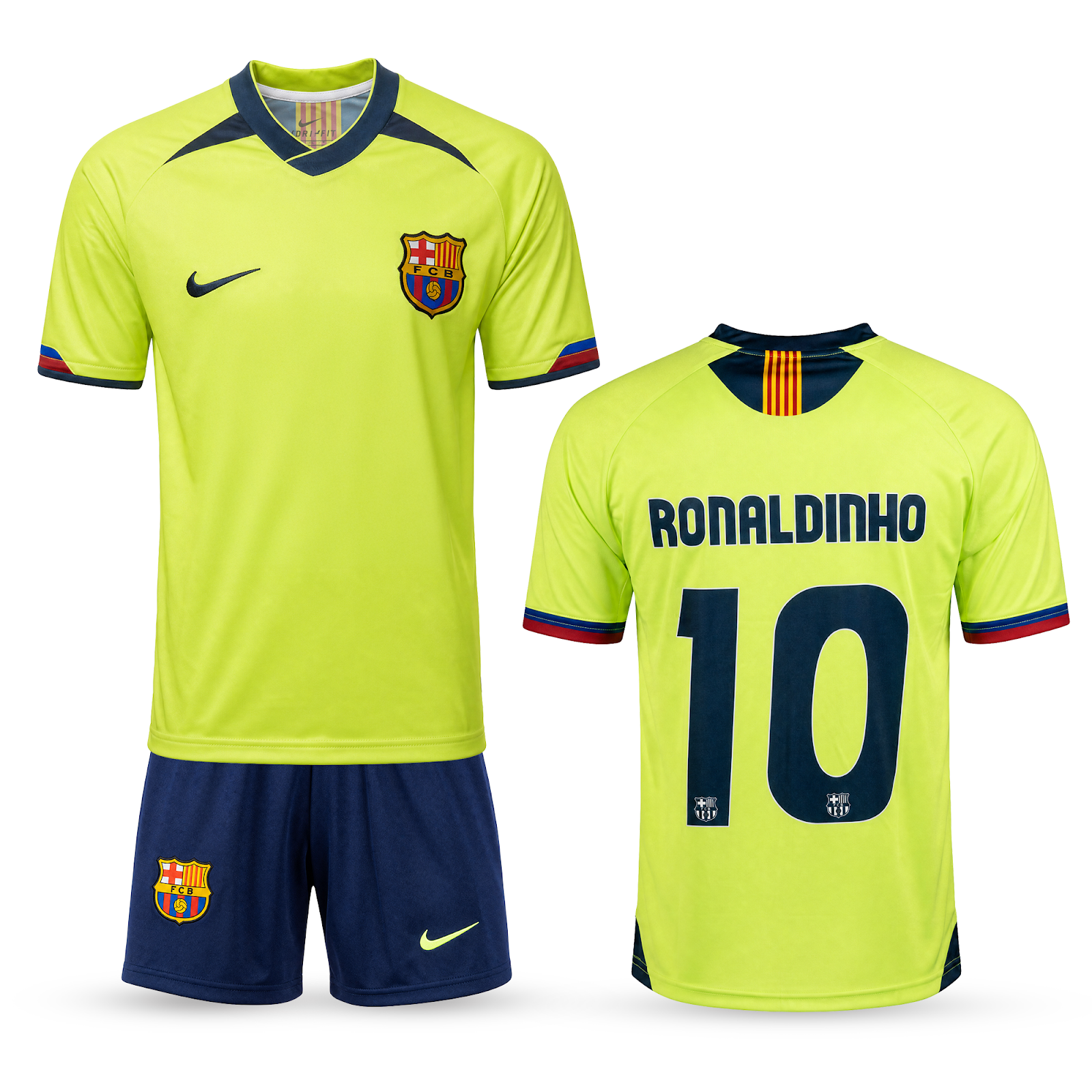 Barcelona Detský Retro Futbalový Komplet, Ronaldinho