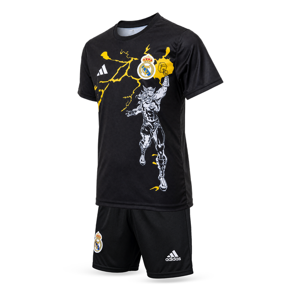 Real Madrid Detský Thor Edition Futbalový Komplet, Mbappé. Black, Čierny