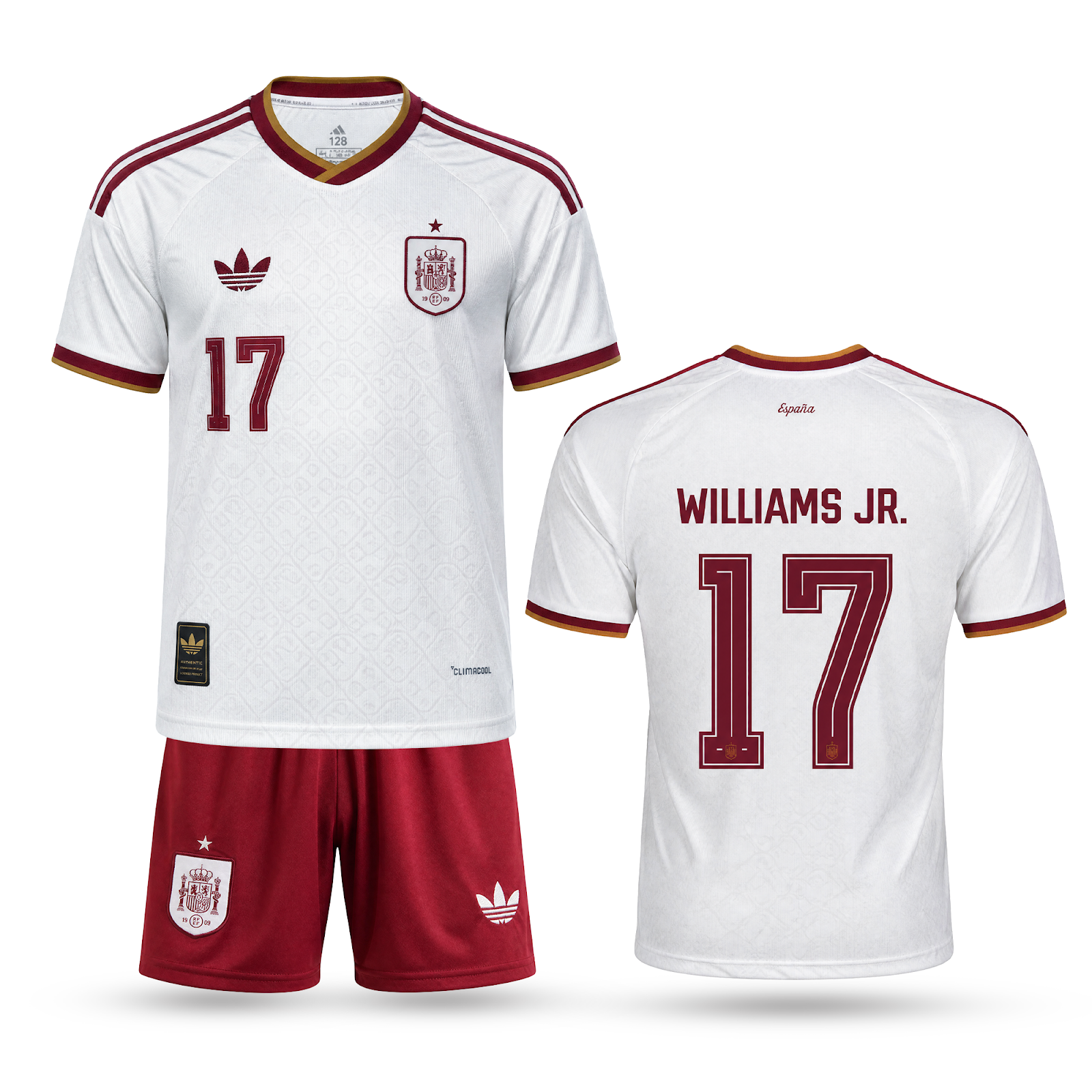 Španielsko Detský Vonkajší Futbalový Komplet, Williams. World Cup 2026