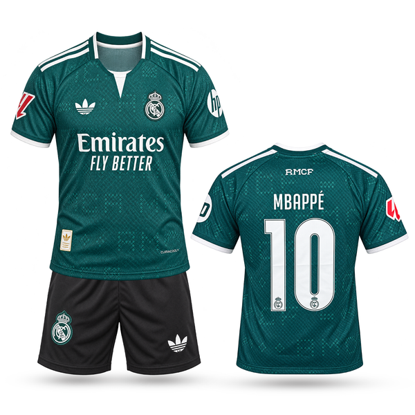 Real Madrid Detský Gjestujúci Futbalový Komplet, Mbappé. 26/27