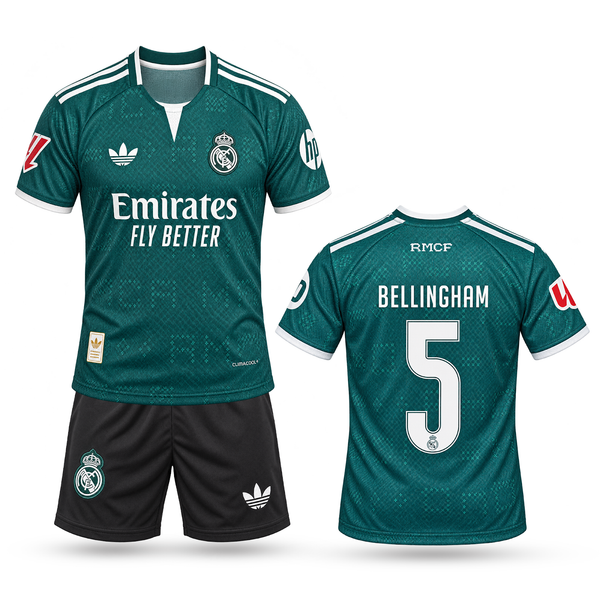 Real Madrid Detský Güstujúci Futbalový Komplet, Bellingham. 26/27