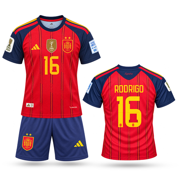 Španielsko Detský Futbalový Komplet, Rodri. World Cup 2026