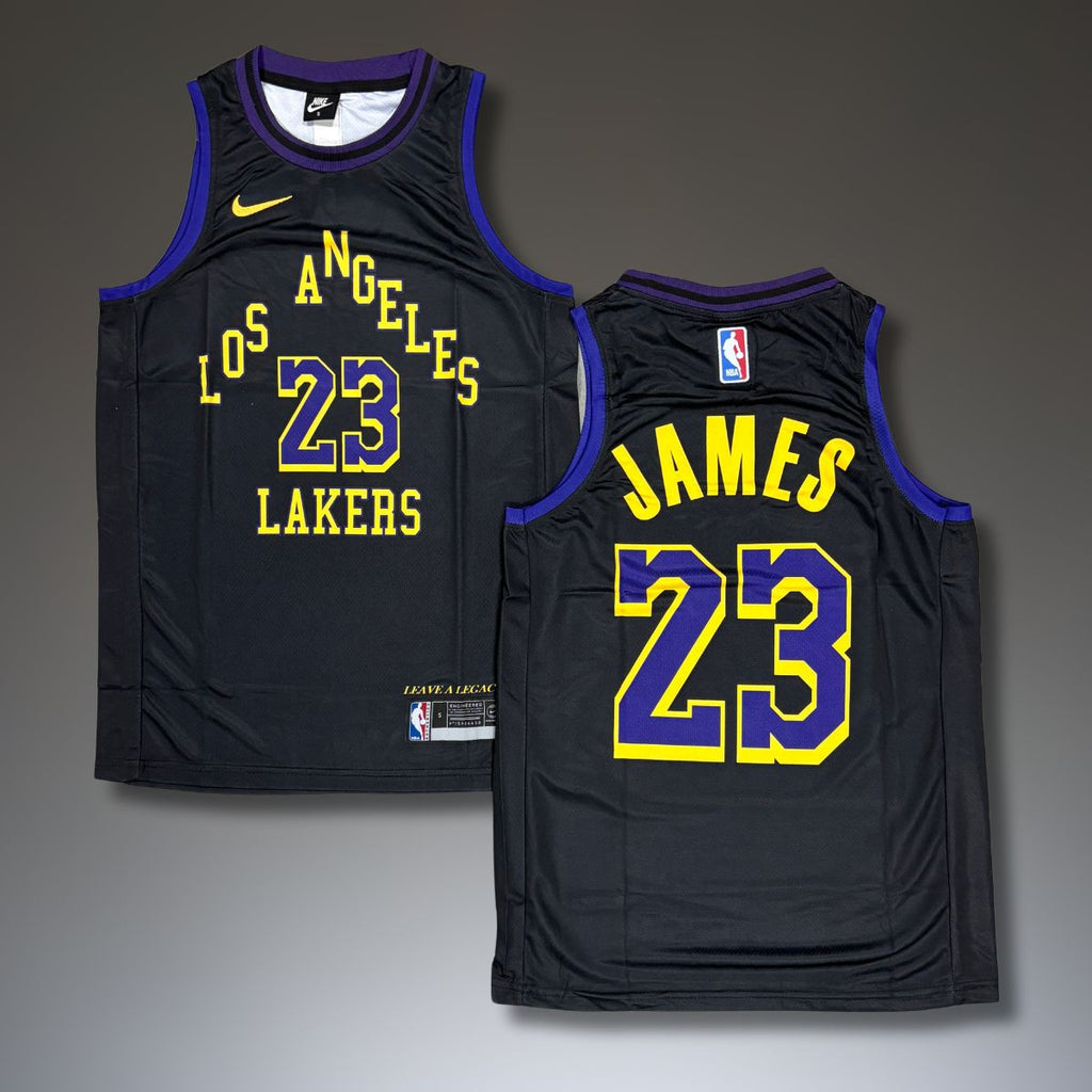 Pánsky čierny dres Los Angeles Lakers, James 23