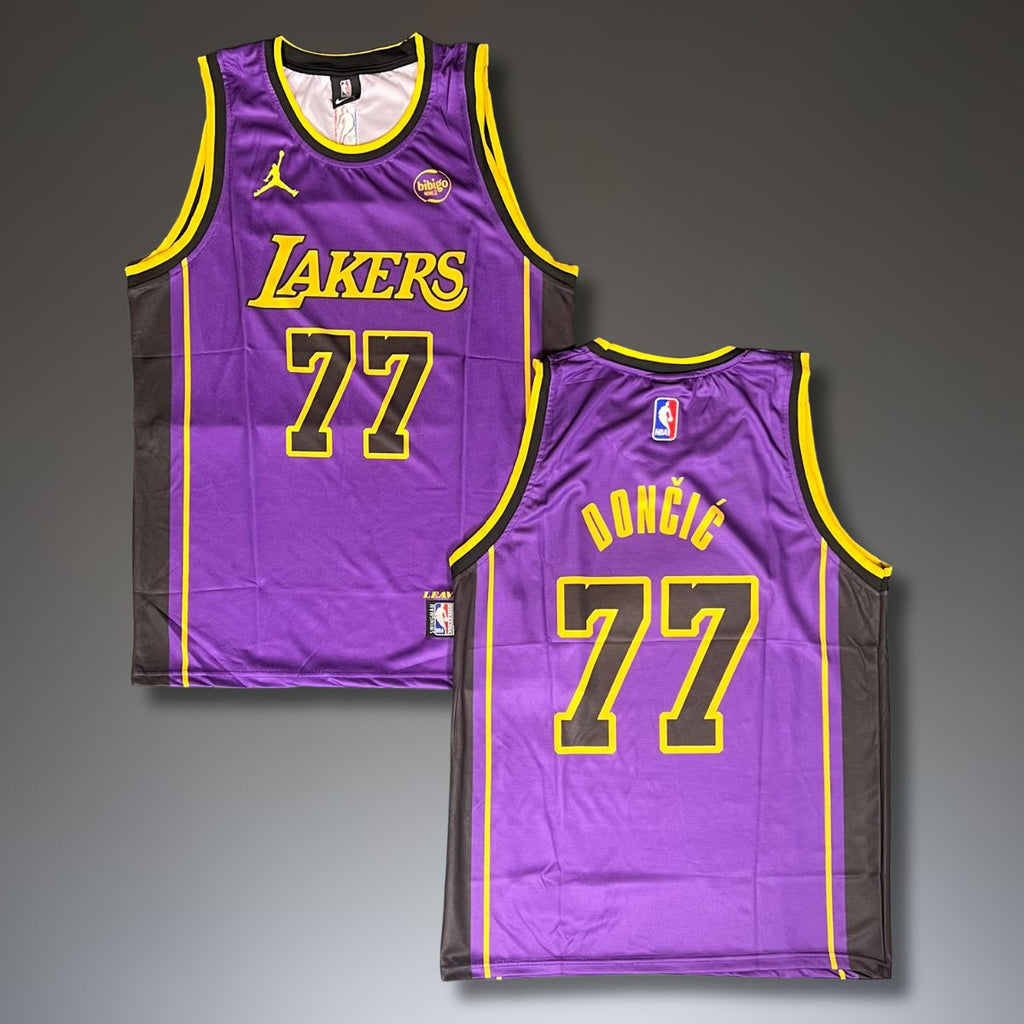 Pánsky fialový dres Los Angeles Lakers, Doncic