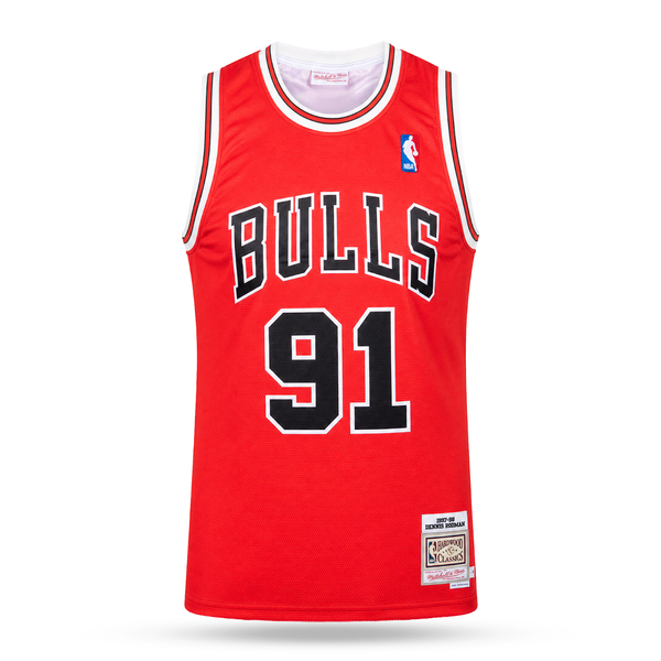 Chicago Bulls Pánsky Retro Basketbalový Dres, Rodman. Hardwood Classics, Červený