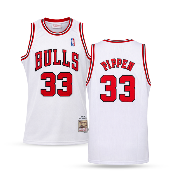 Chicago Bulls Pánsky Retro Basketbalový Dres, Pippen. Retro Hardwood Classics, Biely