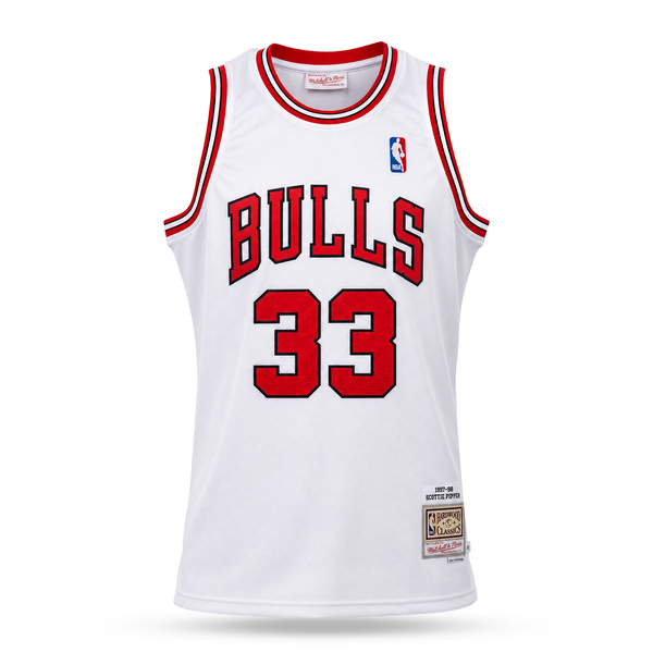 Chicago Bulls Pánsky Retro Basketbalový Dres, Pippen. Retro Hardwood Classics, Biely