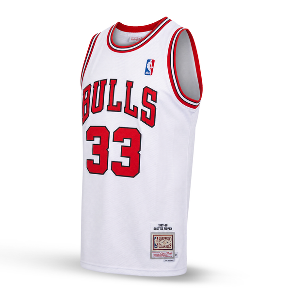 Chicago Bulls Pánsky Retro Basketbalový Dres, Pippen. Retro Hardwood Classics, Biely