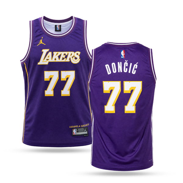 LA Lakers Pánsky Basketbalový Dres, Dončič. Purple, Fialový