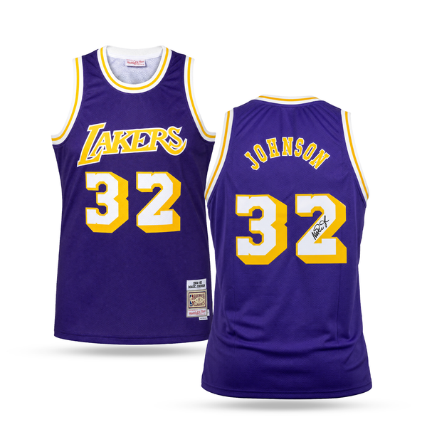 LA Lakers Pánsky Retro Basketbalový Dres, Johnson. Retro Hardwood Classics, Fialový