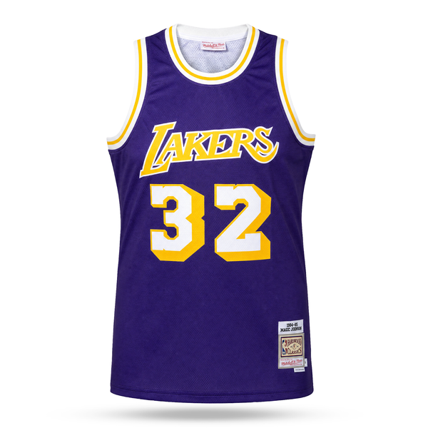 LA Lakers Pánsky Retro Basketbalový Dres, Johnson. Retro Hardwood Classics, Fialový