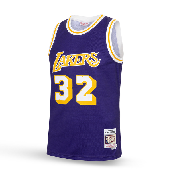 LA Lakers Pánsky Retro Basketbalový Dres, Johnson. Retro Hardwood Classics, Fialový