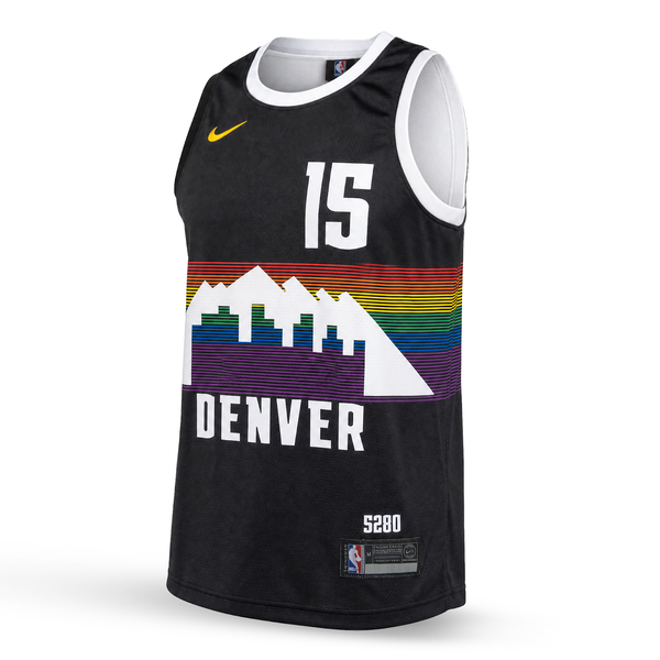 Denver Nuggets Men Basketball Jersey, Jokic. Black
