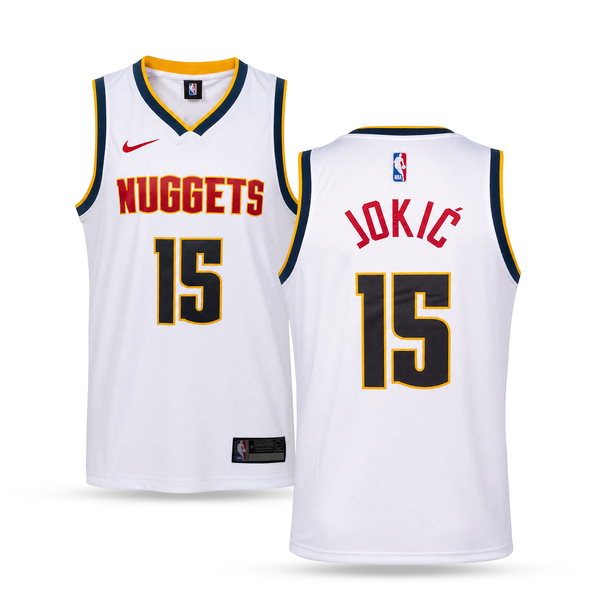 Denver Nuggets Men Basketball Jersey, Jokic. White