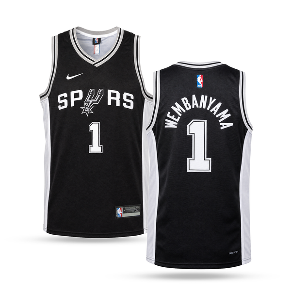 San Antonio Spurs Pánsky Basketbalový Dres, Wembanyama. Čierny