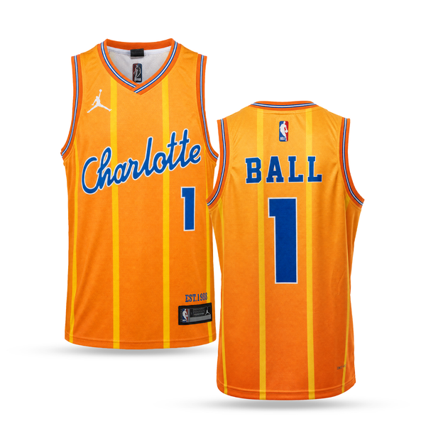 Charlotte Hornets Pánsky Basketbalový Dres, Ball. Orange
