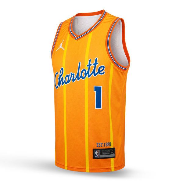 Charlotte Hornets Pánsky Basketbalový Dres, Ball. Orange