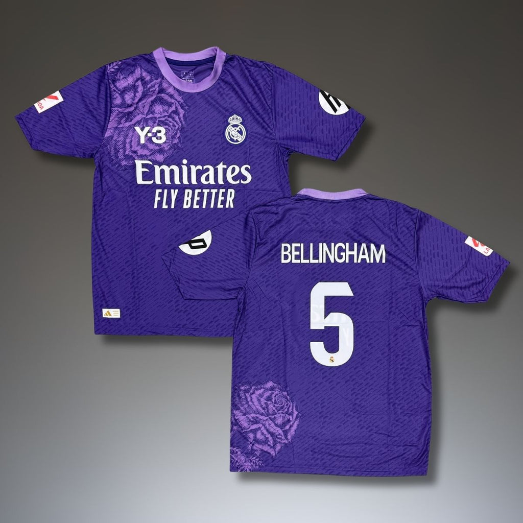 Pánsky dres, fialový, Real Madrid, Bellingham. Y3 vydanie 24/25