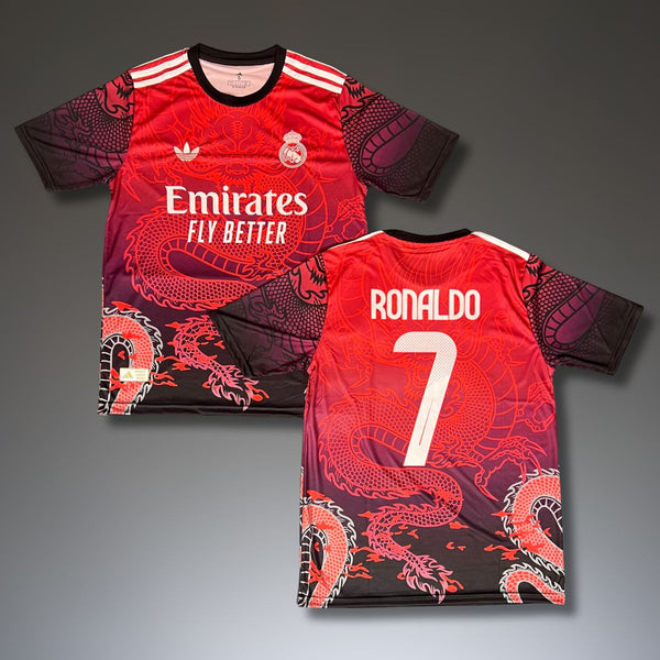 Pánsky dres Real Madrid, červený, Ronaldo. Dračí edícia 2025
