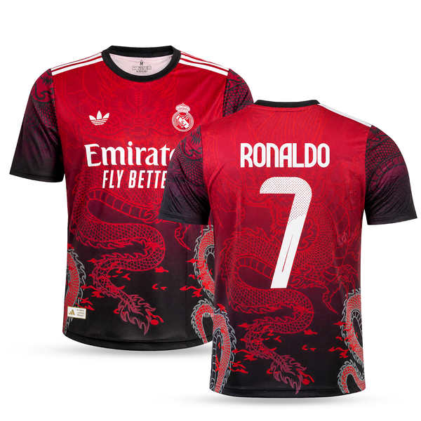 Pánsky dres Real Madrid, červený, Ronaldo. Dračí edícia 2025