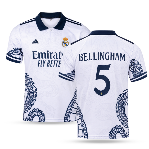 Pánsky dres Real Madrid, Bellingham. Biela dračia edícia 2025