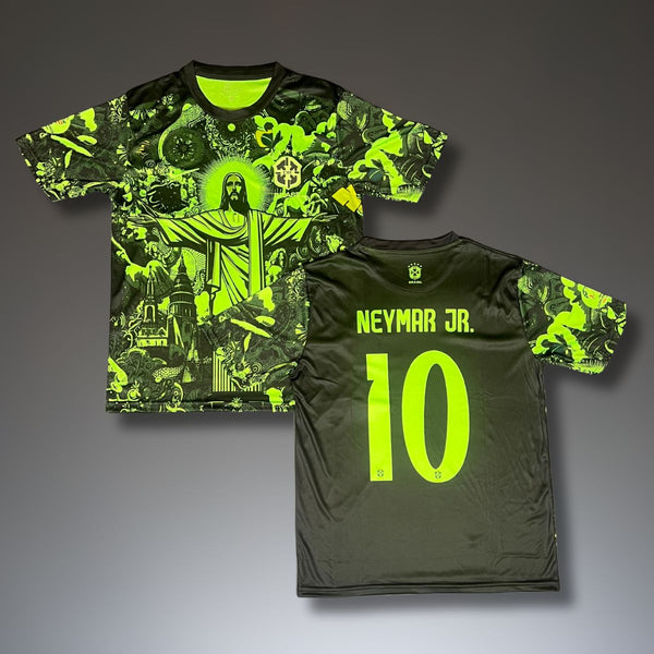 Pánsky fluorescenčný dres Brazília, Neymar. Neónovo zelená edícia 2025