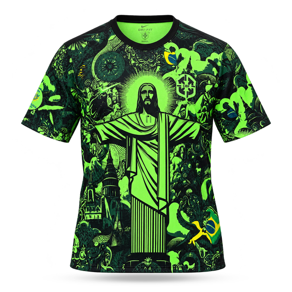 Pánsky fluorescenčný dres Brazília, Neymar. Neónovo zelená edícia 2025