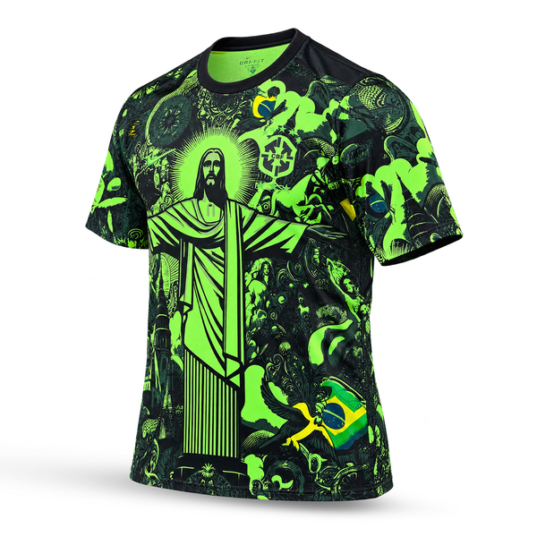 Pánsky fluorescenčný dres Brazília, Neymar. Neónovo zelená edícia 2025