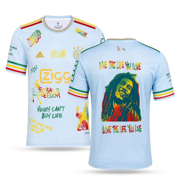 Pánsky dres Ajax. Svetlo modrá edícia Bob Marley