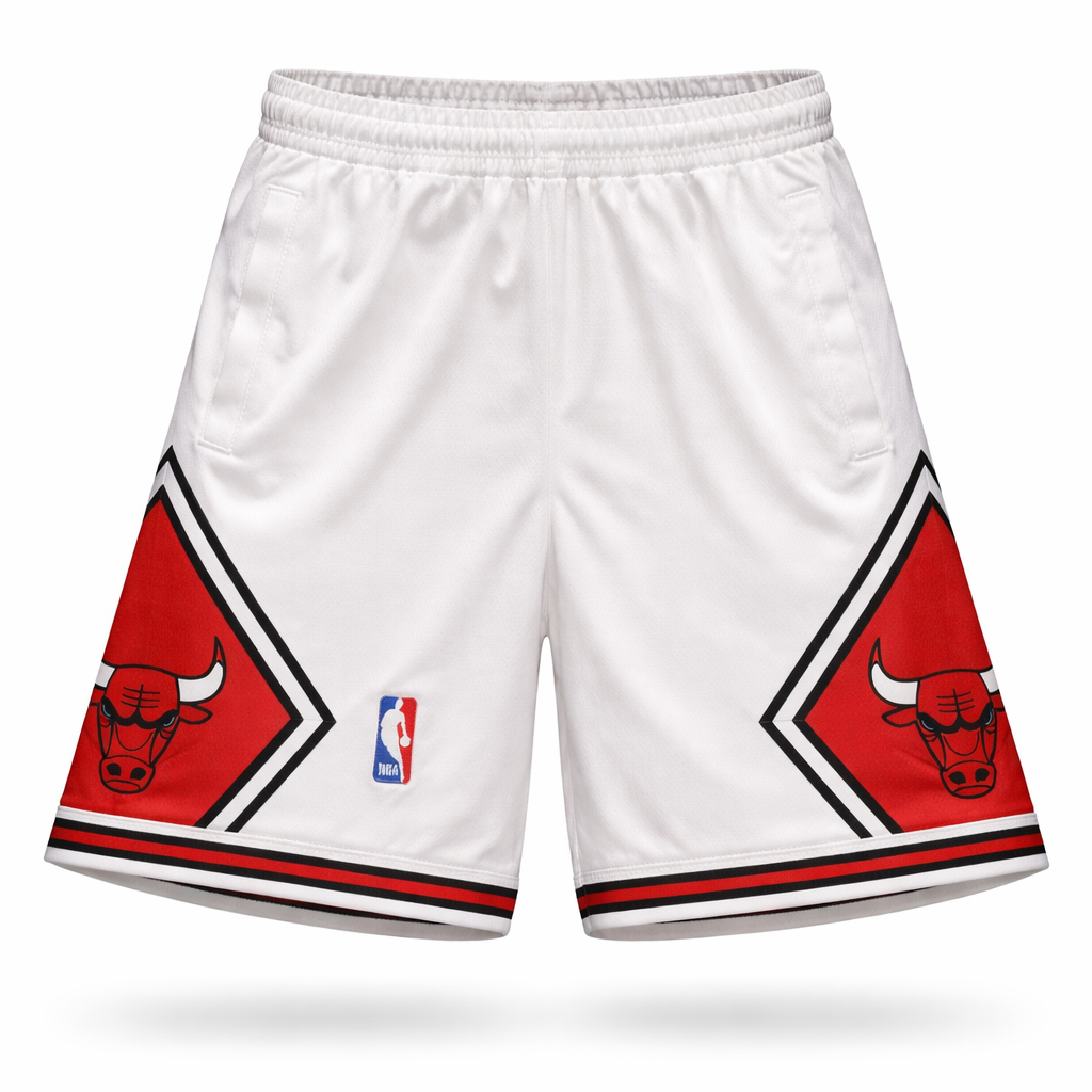 Chicago Bulls Pánske Šortky. Biely