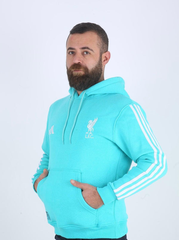 Liverpool Pánska Športová Mikina. Tyrkysová
