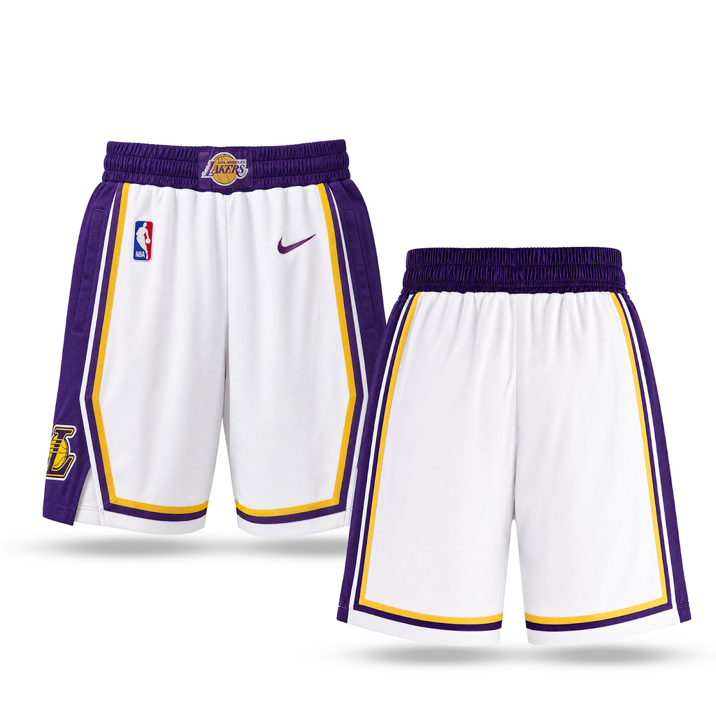 LA Lakers Pánske Klasické Šortky. Biely
